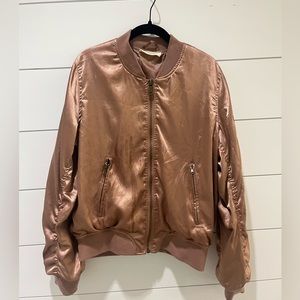 Victoria + Sophia Rose Gold Metallic Jacket